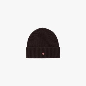 Casablanca Brown Classic Ribbed Knit Beanie