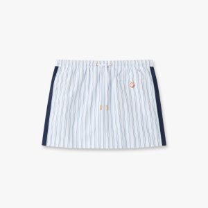 Casablanca White & Navy Pinstripe Mini Skirt