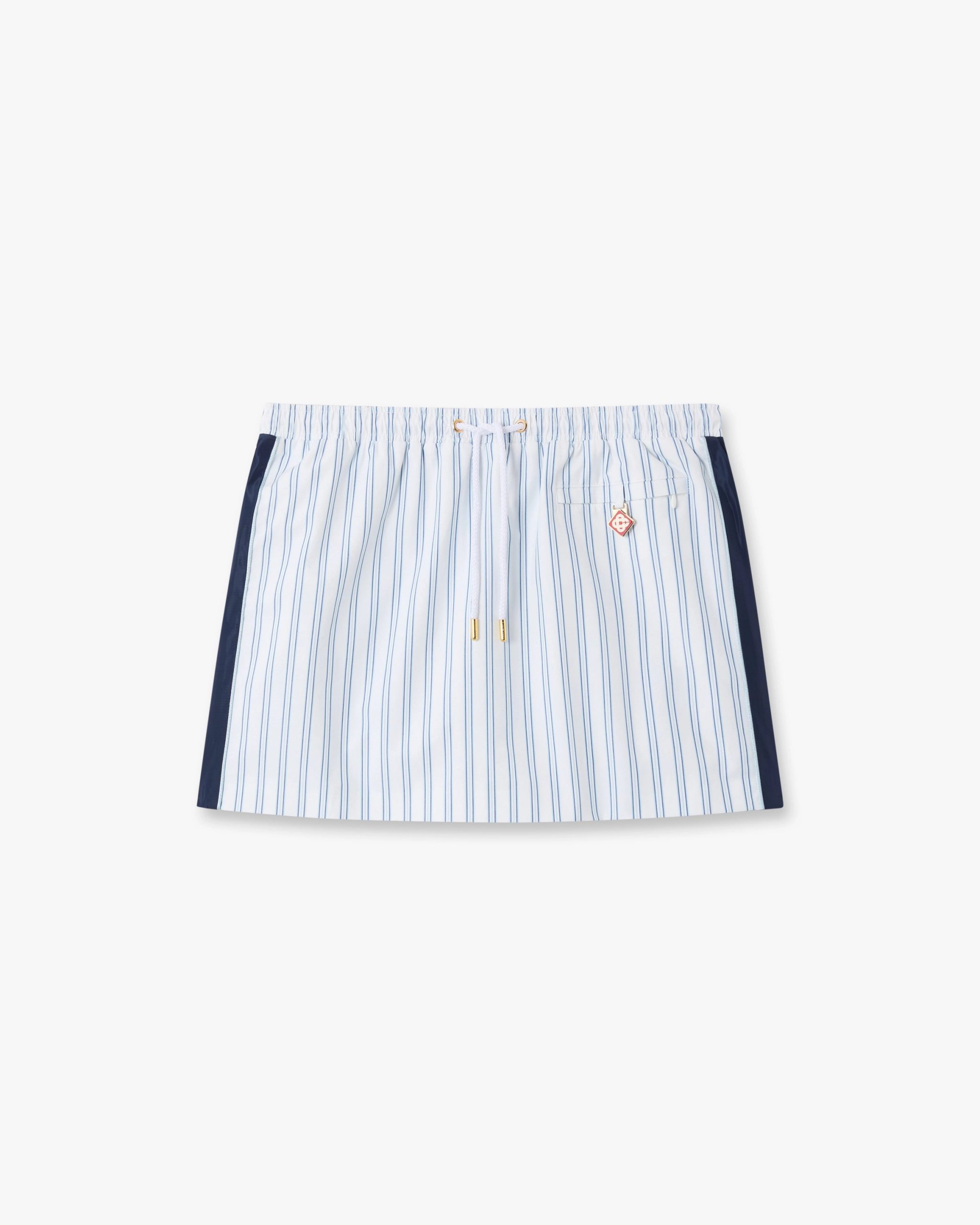 Casablanca White & Navy Pinstripe Mini Skirt