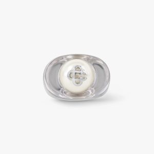 Casablanca Sci-Fi Silver Pearl Ring