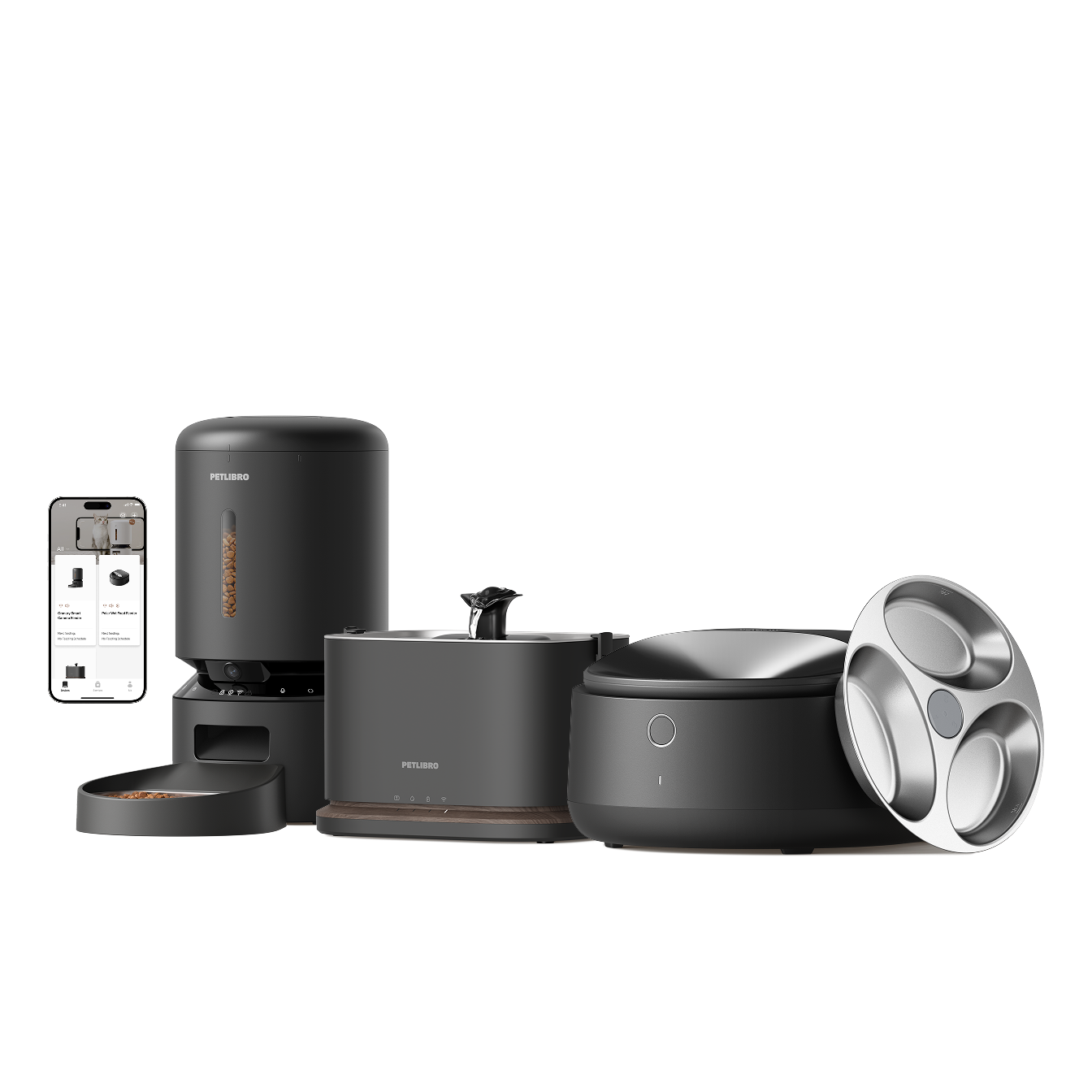 Petlibro Polar Smart Wet Food Feeder & Granary Smart Camera Feeder & Dockstream 2 Smart Cordless Fo