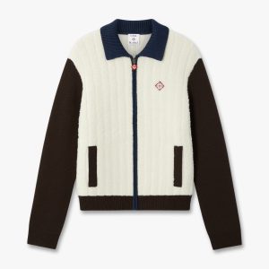 Casablanca Café Culture Wool Fleece Track Jacket
