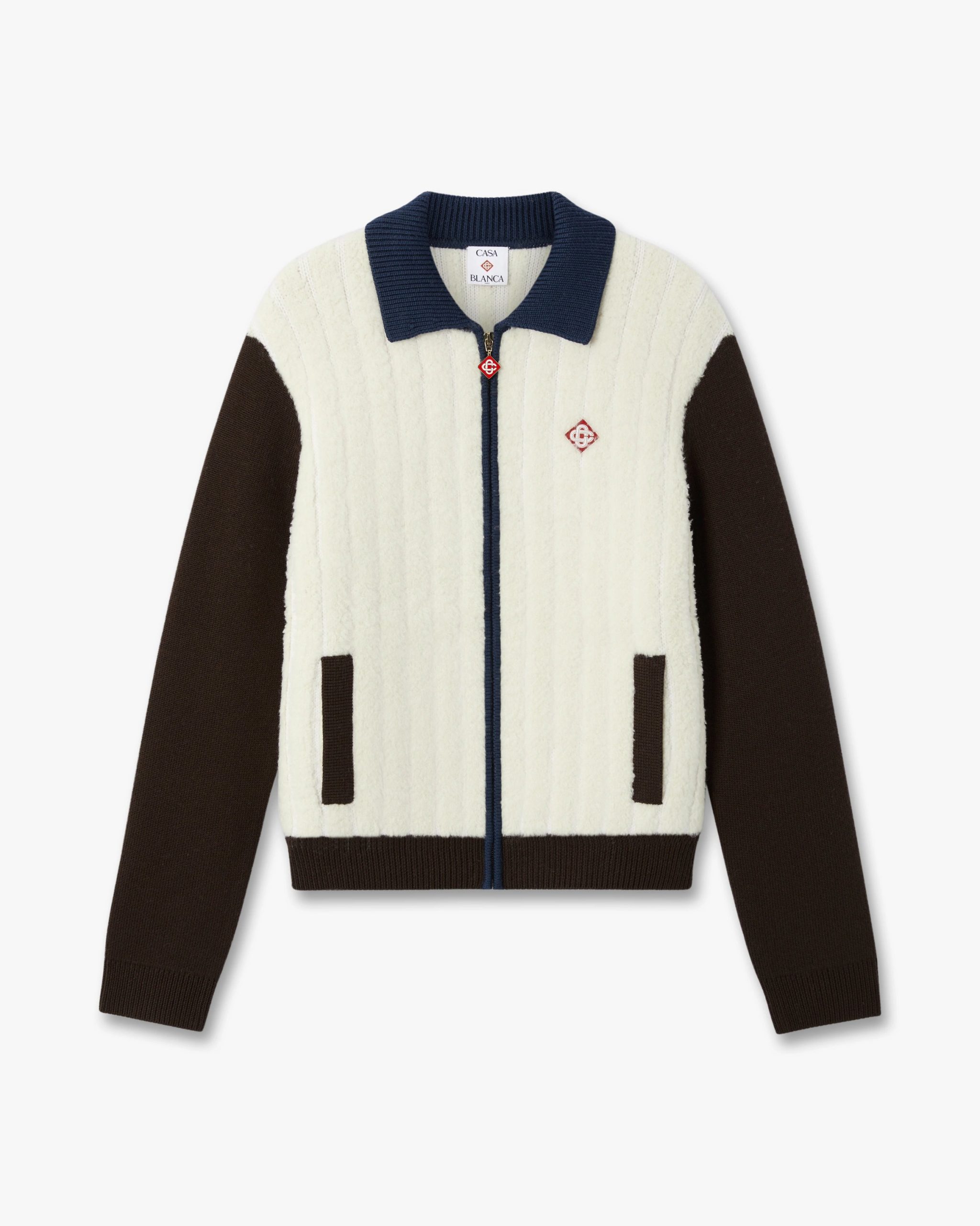 Casablanca Café Culture Wool Fleece Track Jacket