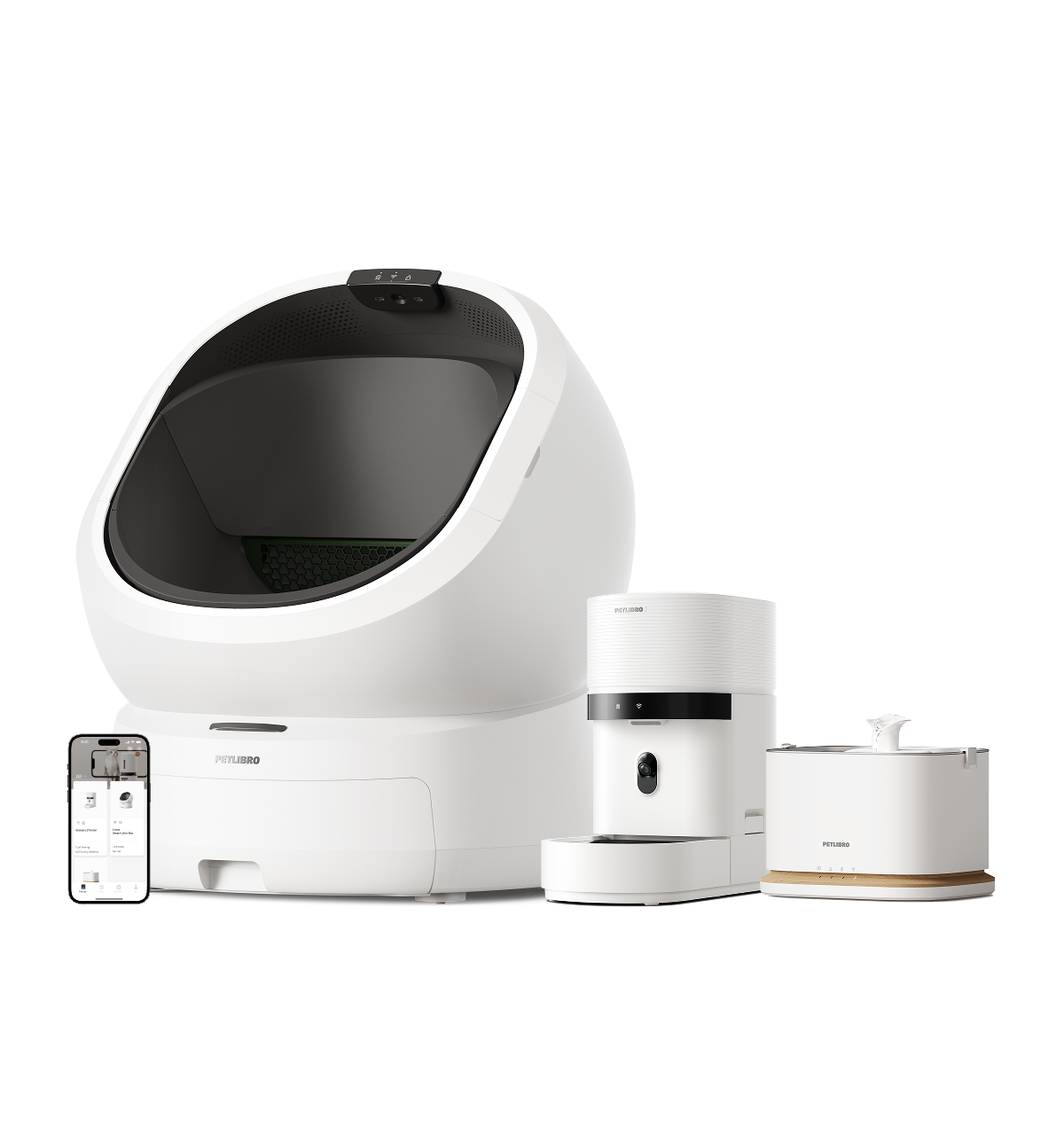 Petlibro Granary 2 Vision & Luma Smart Litter Box & Dockstream 2 Smart Fountain Bundle
