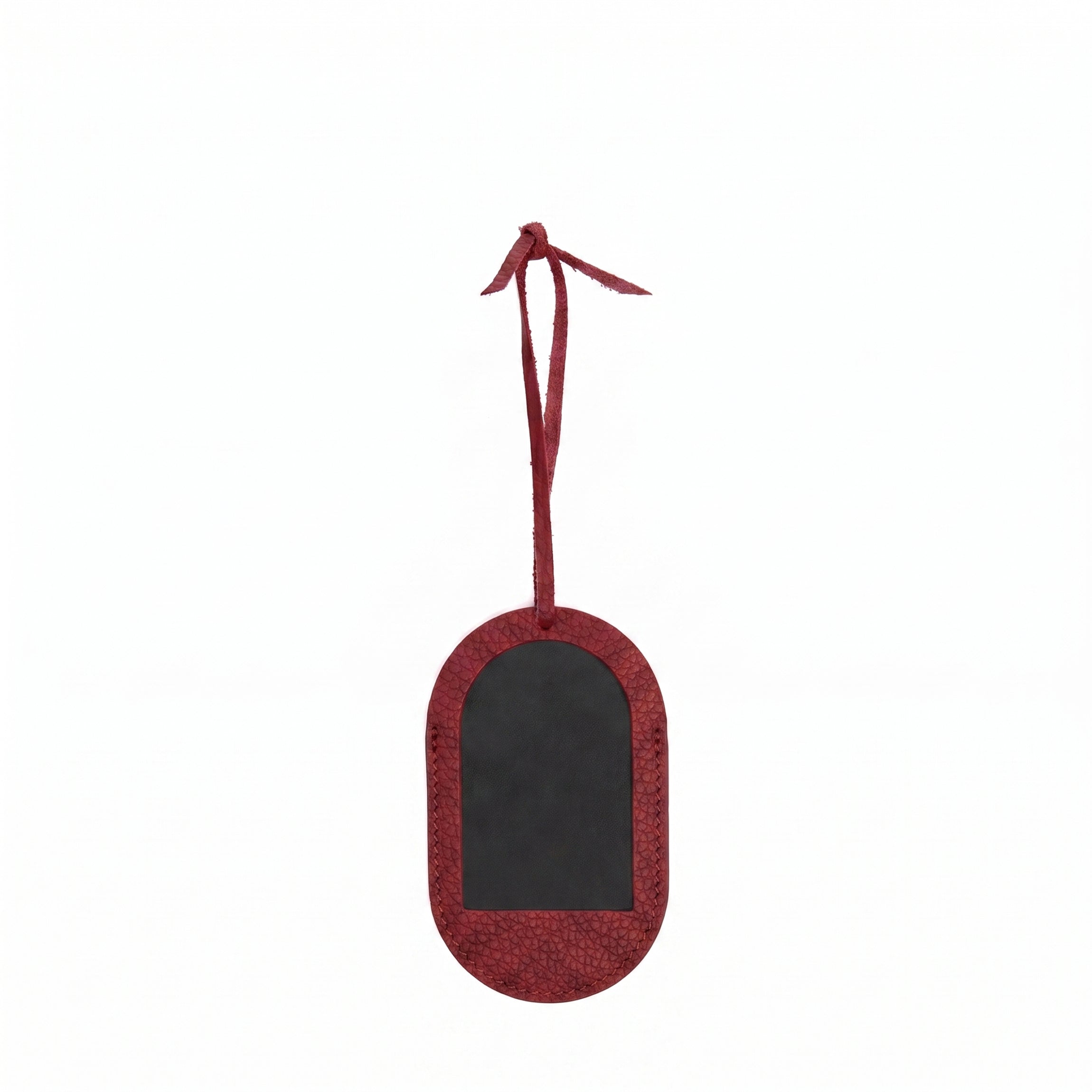 Leatherology Oval Photo Frame Ornament Garnet Red