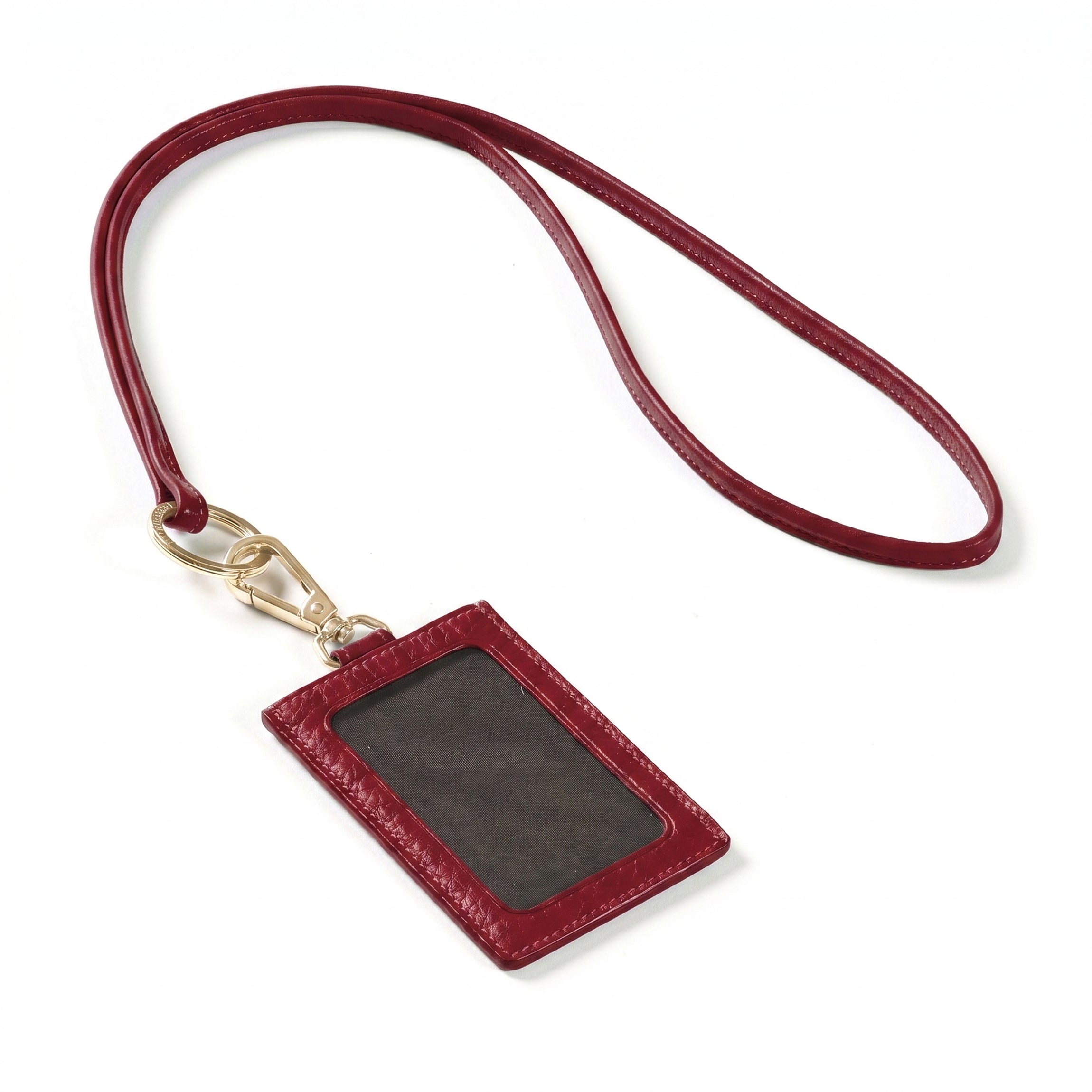 Leatherology Vertical Lanyard Garnet Red
