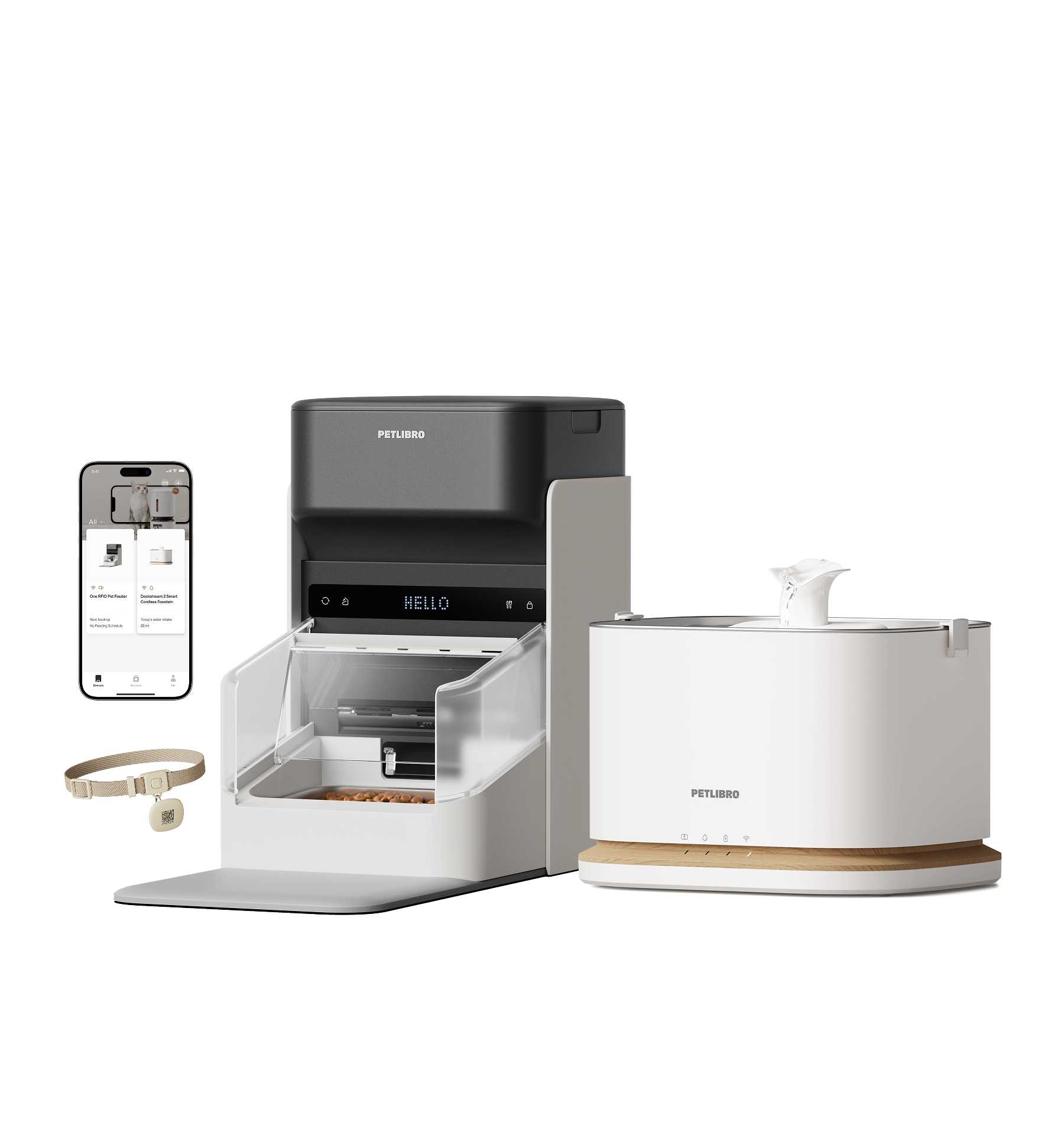 Petlibro RFID Smart Feeder & Dockstream 2 Smart Cordless Fountain Bundle