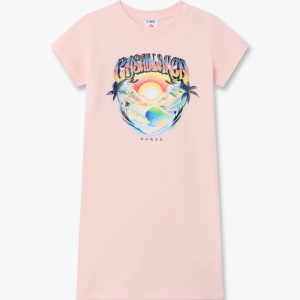 Casablanca Children's Pink Airspray Short Sleve T-Shirt Dress