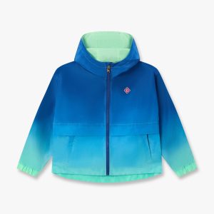 Casablanca Children's Blue & Green Gradient Hooded Jacket