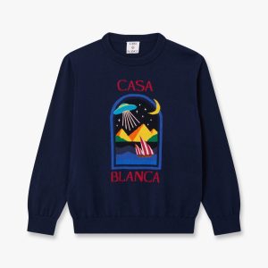 Casablanca Children's Black Pyramid Abduction Crew Neck