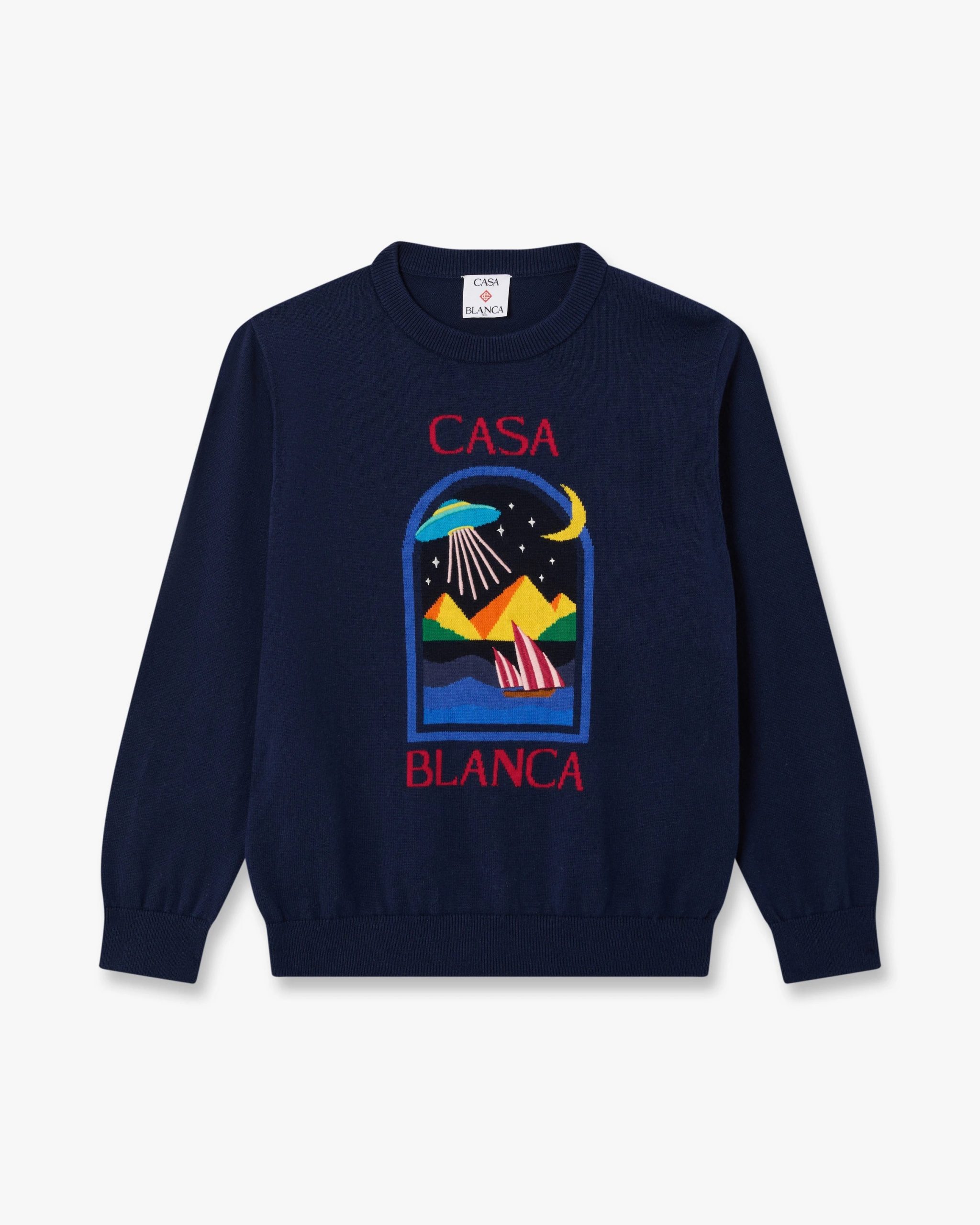 Casablanca Children's Black Pyramid Abduction Crew Neck