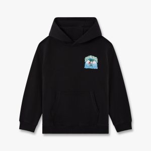 Casablanca Children's Black Palm Tree Emblem Hooded Sweatshirt