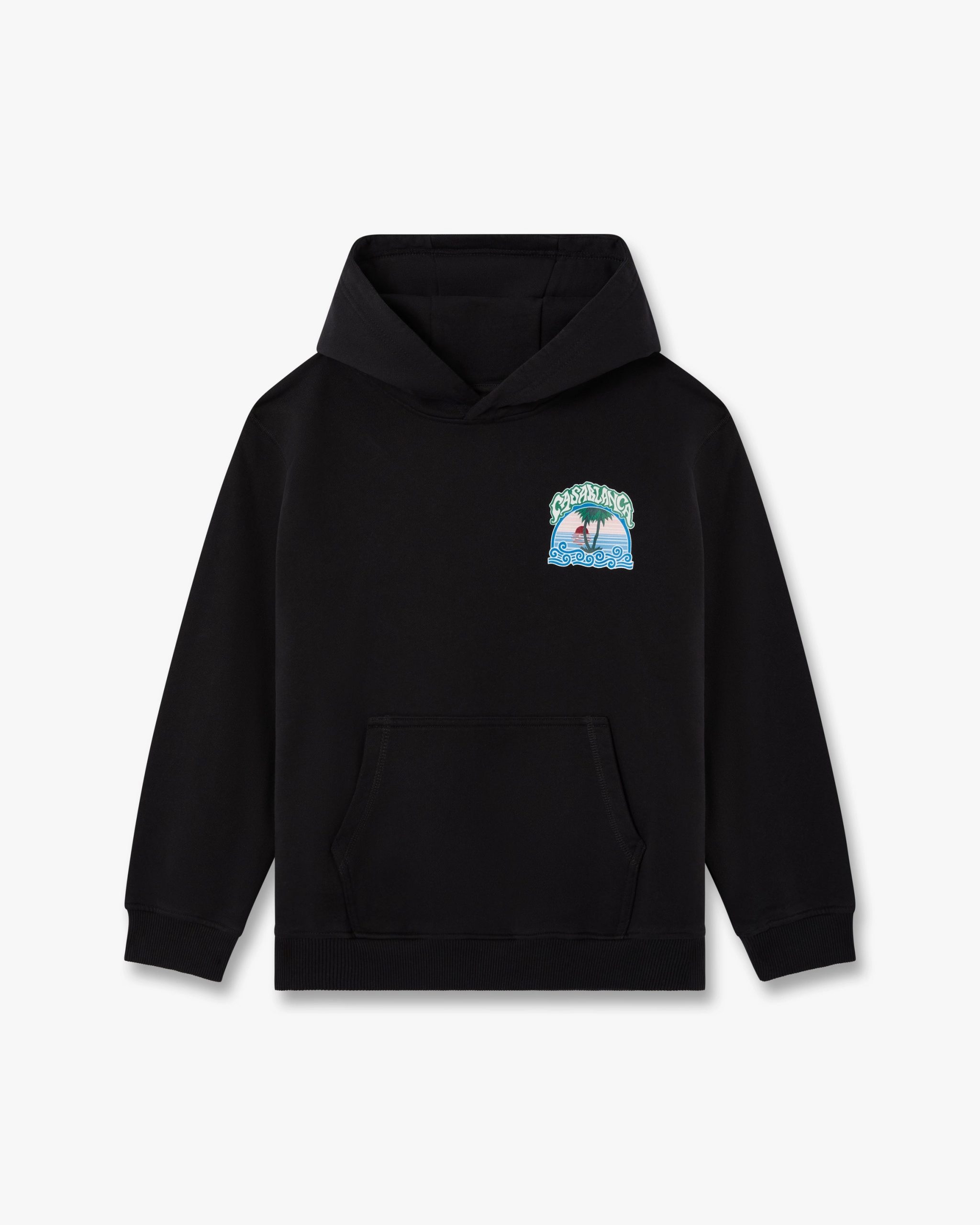 Casablanca Children's Black Palm Tree Emblem Hooded Sweatshirt