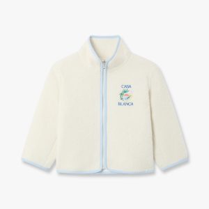 Casablanca Children's White Phantasmagoria Embroidered Fleece Jacket