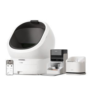 Petlibro Luma Smart Litter Box & Dockstream RFID Smart Fountain & One RFID Smart Feeder