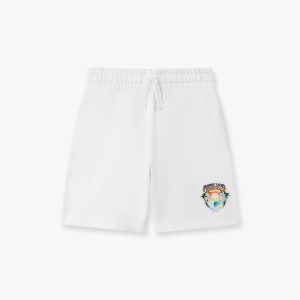 Casablanca Children's White Airspray Sweatshorts