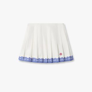 Casablanca Children's White Wave Laurel Pleated Skirt