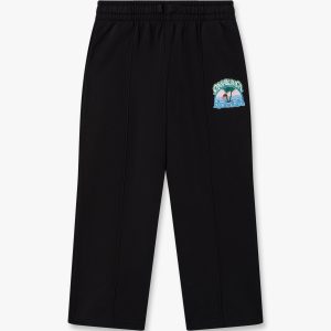 Casablanca Children's Black Palm Tree Emblem Sweatpants