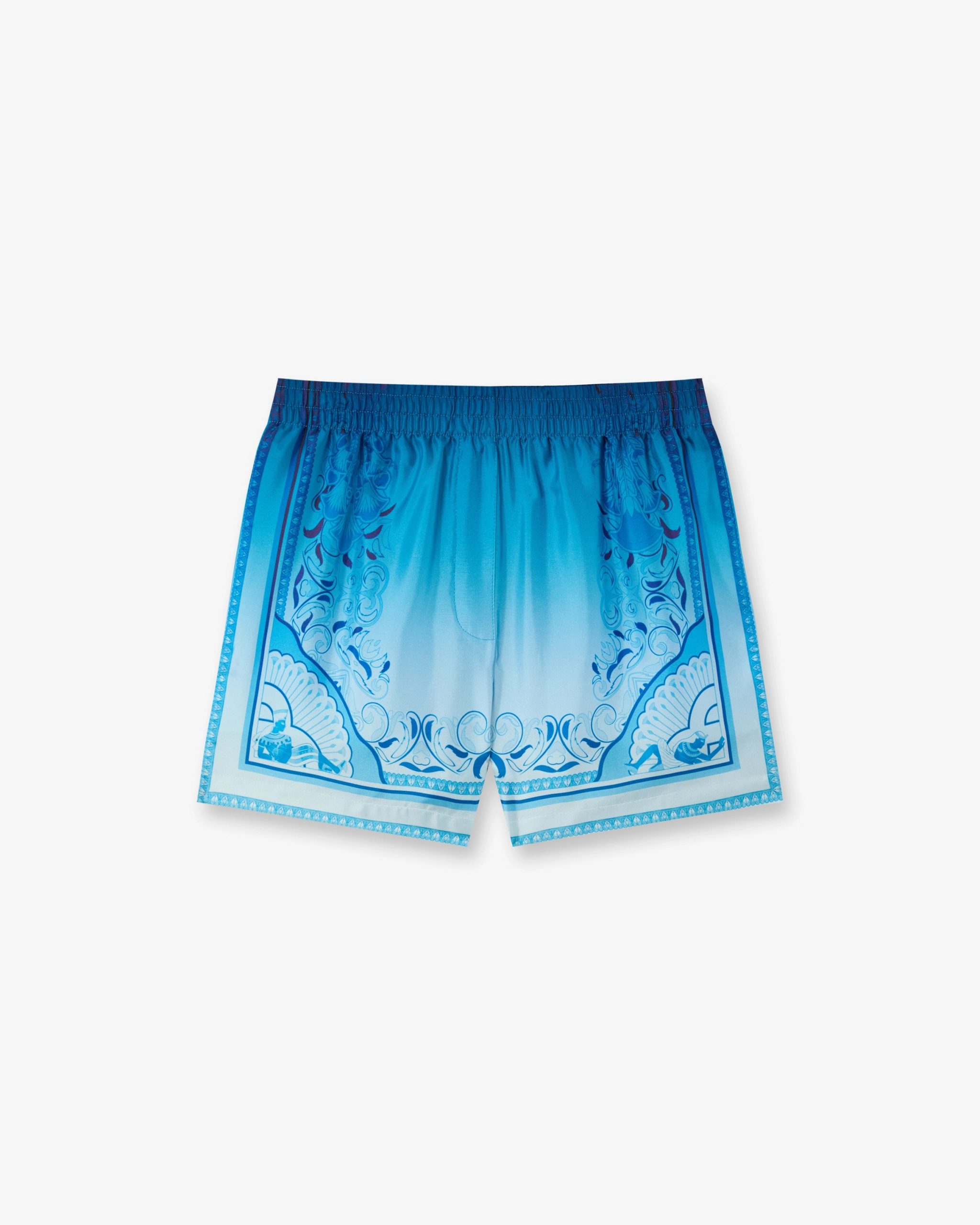 Casablanca Blue Gradient Egyptian Rug Silk Shorts
