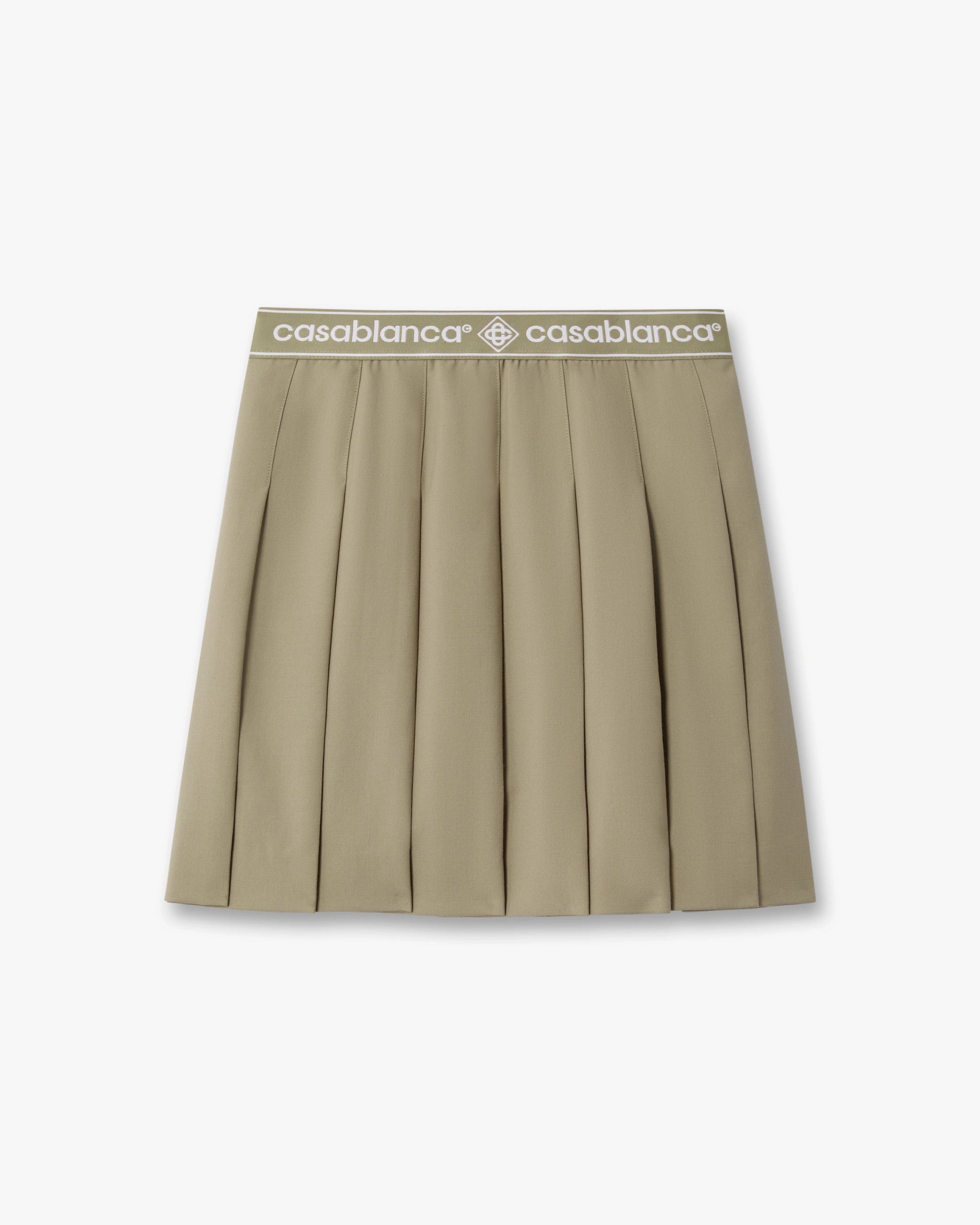 Casablanca Light Brown Pleated Mini Skirt