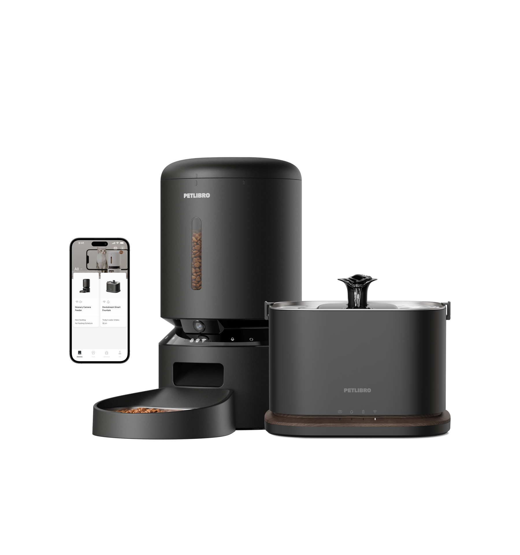 Petlibro Granary Smart Camera Feeder & Dockstream 2 Smart Fountain