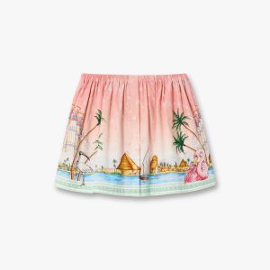 Casablanca Pink Ethereal Cotton Mini Skirt