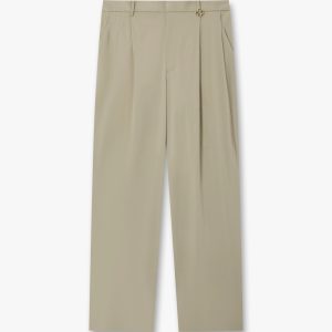 Casablanca Light Brown Pleated Straight Leg Trousers