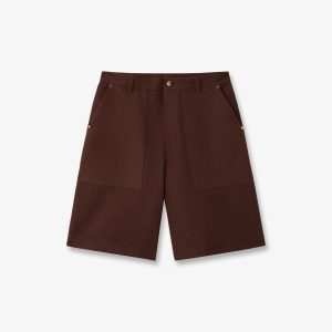 Casablanca Dark Brown Monogram Cargo Shorts