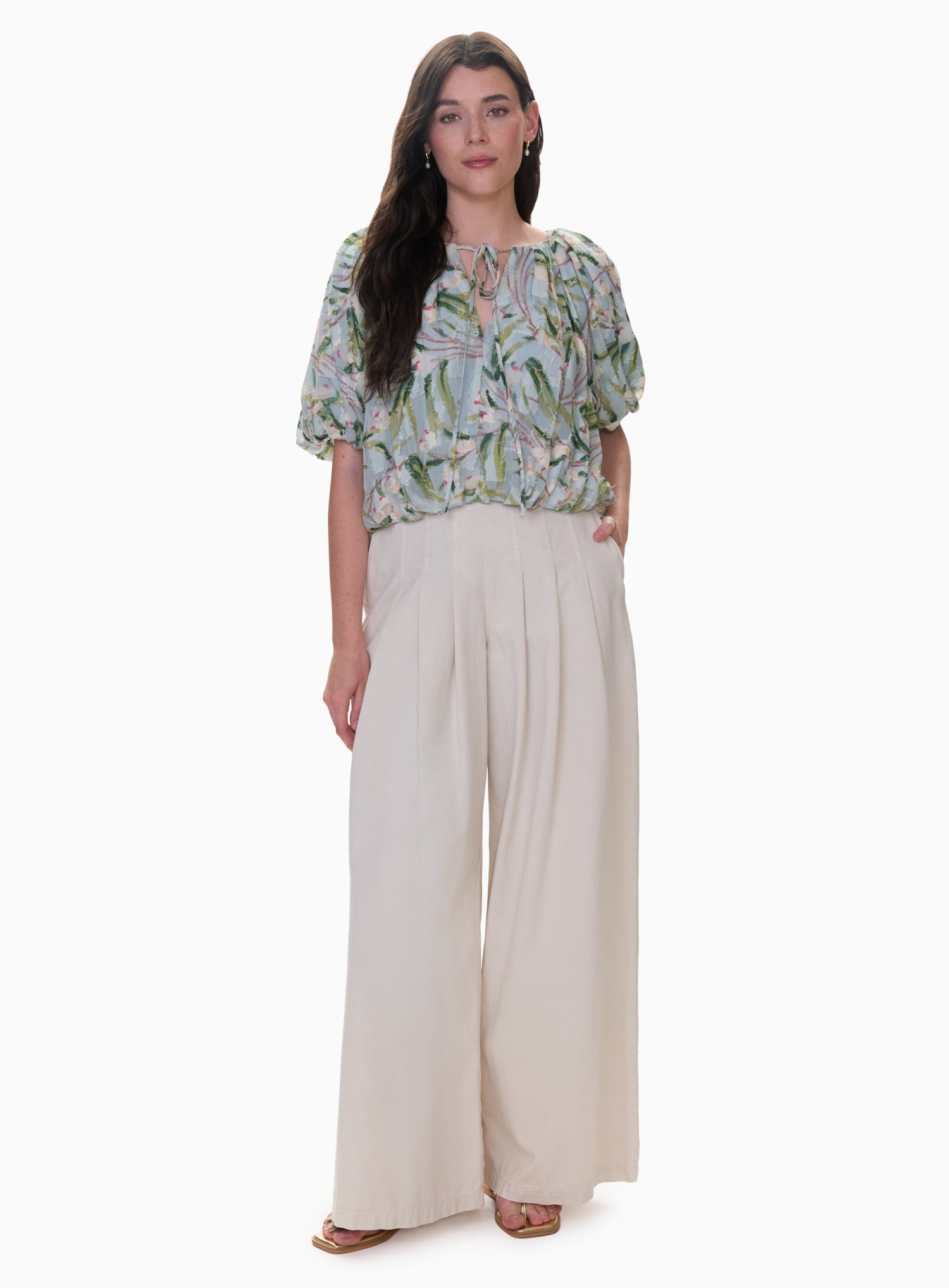 Rebecca Taylor Isla Bubble Crop Top