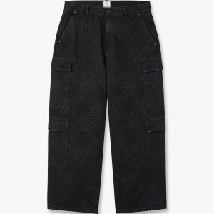 Casablanca Black Monogram Cargo Denim Jeans