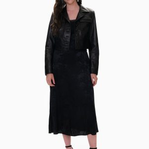 Rebecca Taylor Piper Crop Leather Jacket