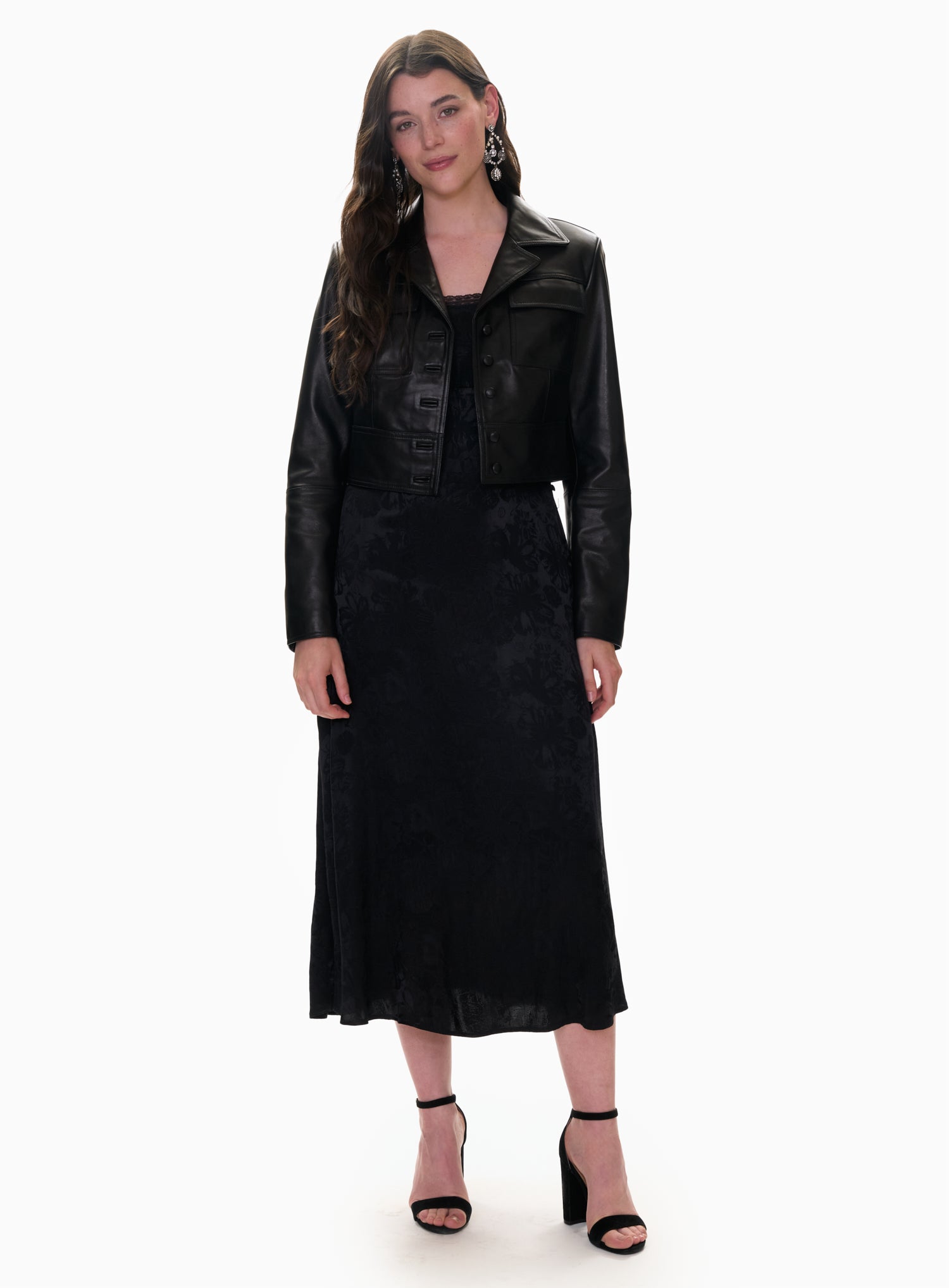 Rebecca Taylor Piper Crop Leather Jacket