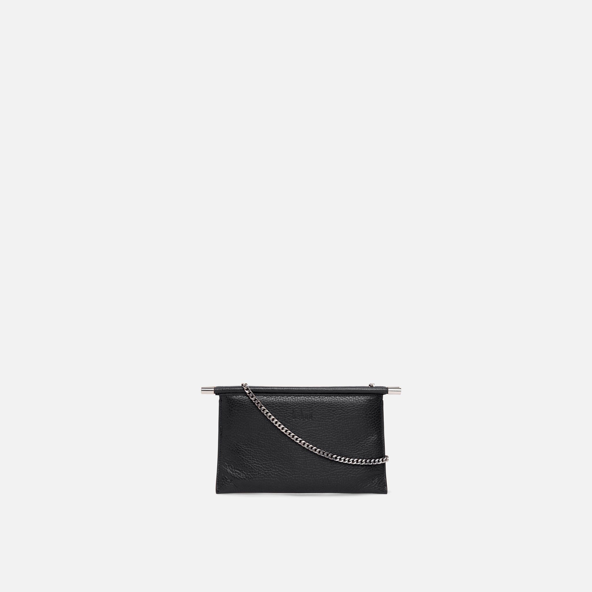 Behno FRIDA MINI CROSSBODY CLUTCH PEBBLE BLACK