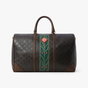 Casablanca Dark Brown Monogram Weekender Bag
