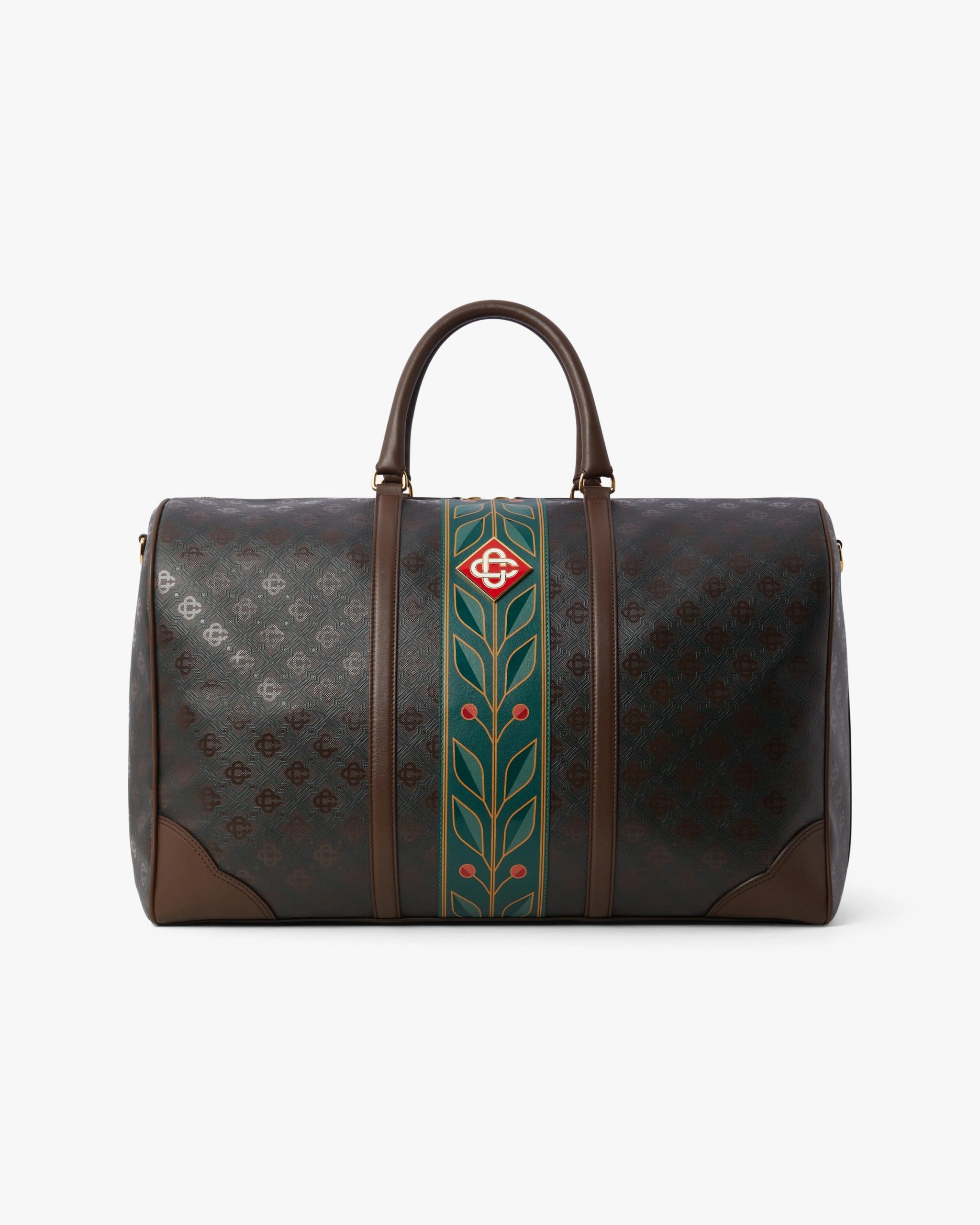 Casablanca Dark Brown Monogram Weekender Bag