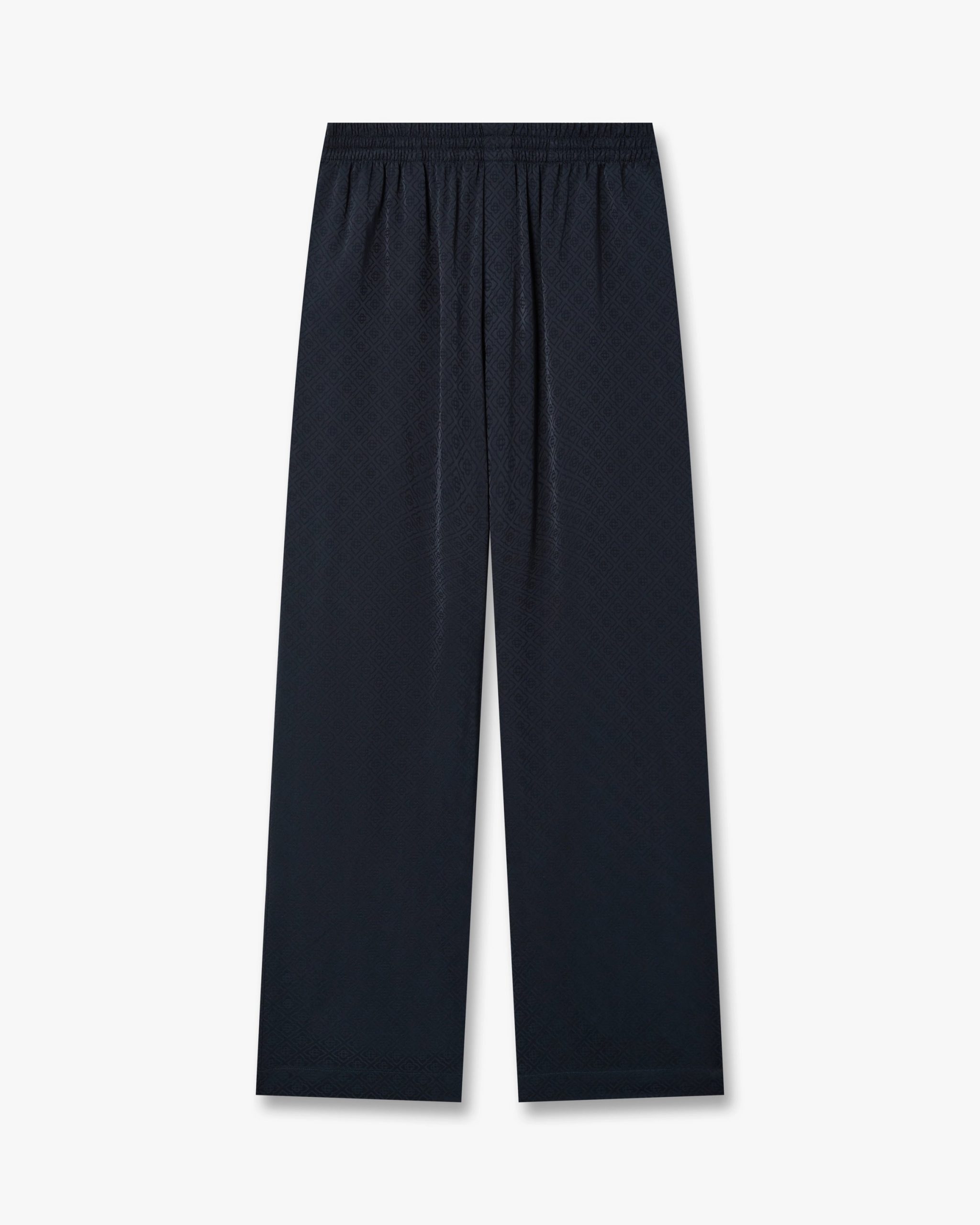 Casablanca Dark Navy Monogram Silk Trousers