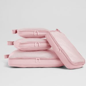 Away Compression Packing Cubes in Blush Pink