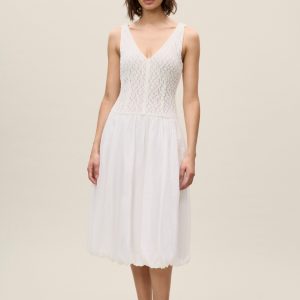 Rebecca Taylor Fiona Mixed Media Dress