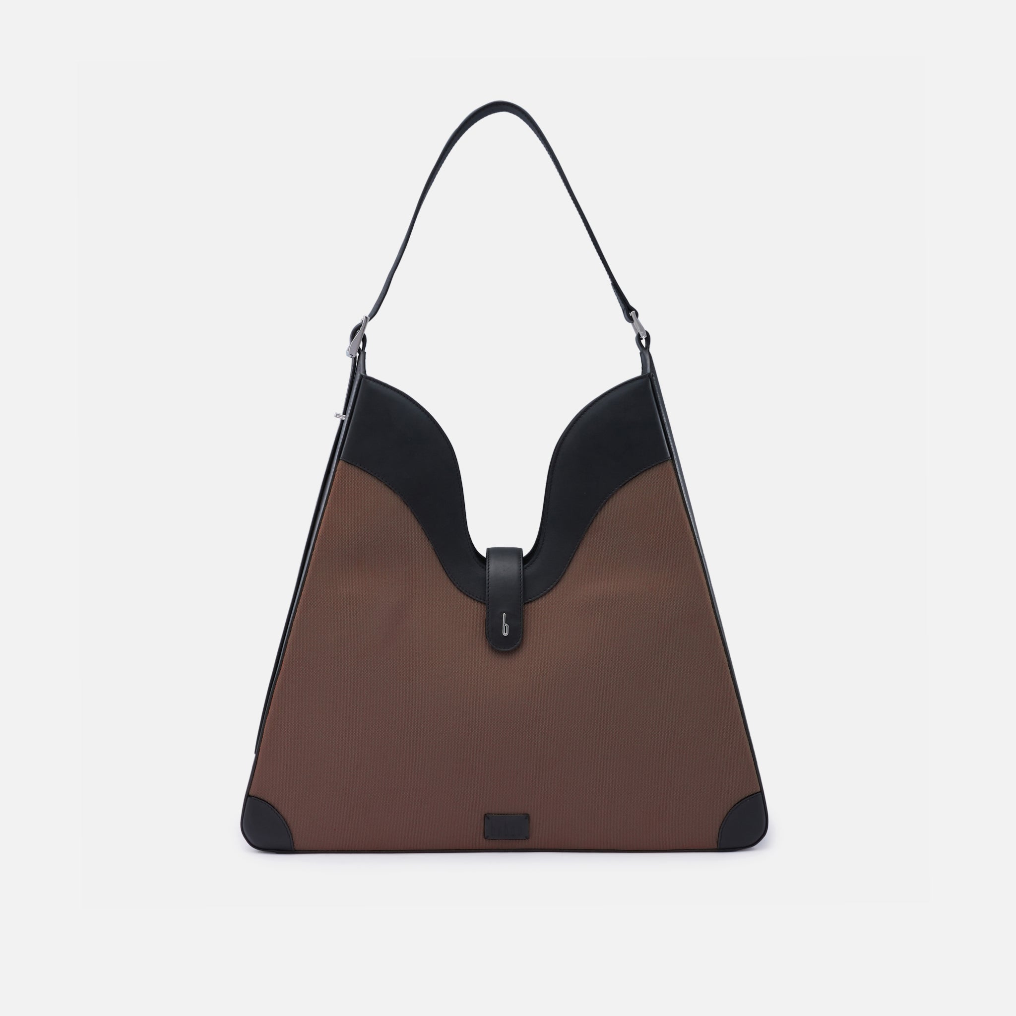Behno MELINA SHOULDER BAG CANVAS CACAO/BLACK