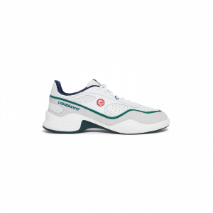 Casablanca Women's White and Green Court Championship Sneaker