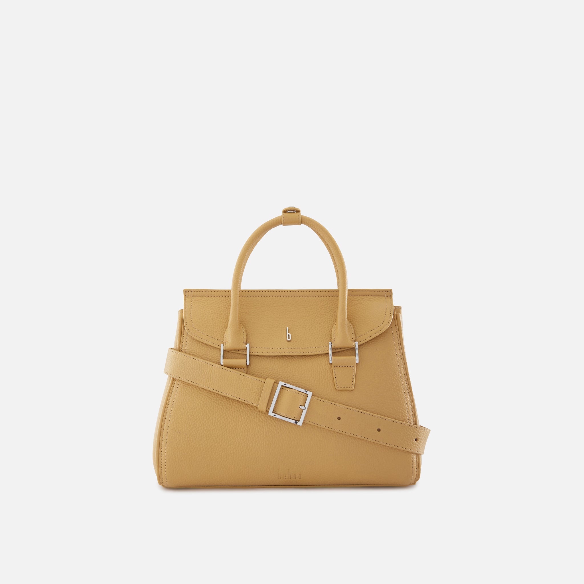Behno COCO SATCHEL MEDIUM PEBBLE BISQUE