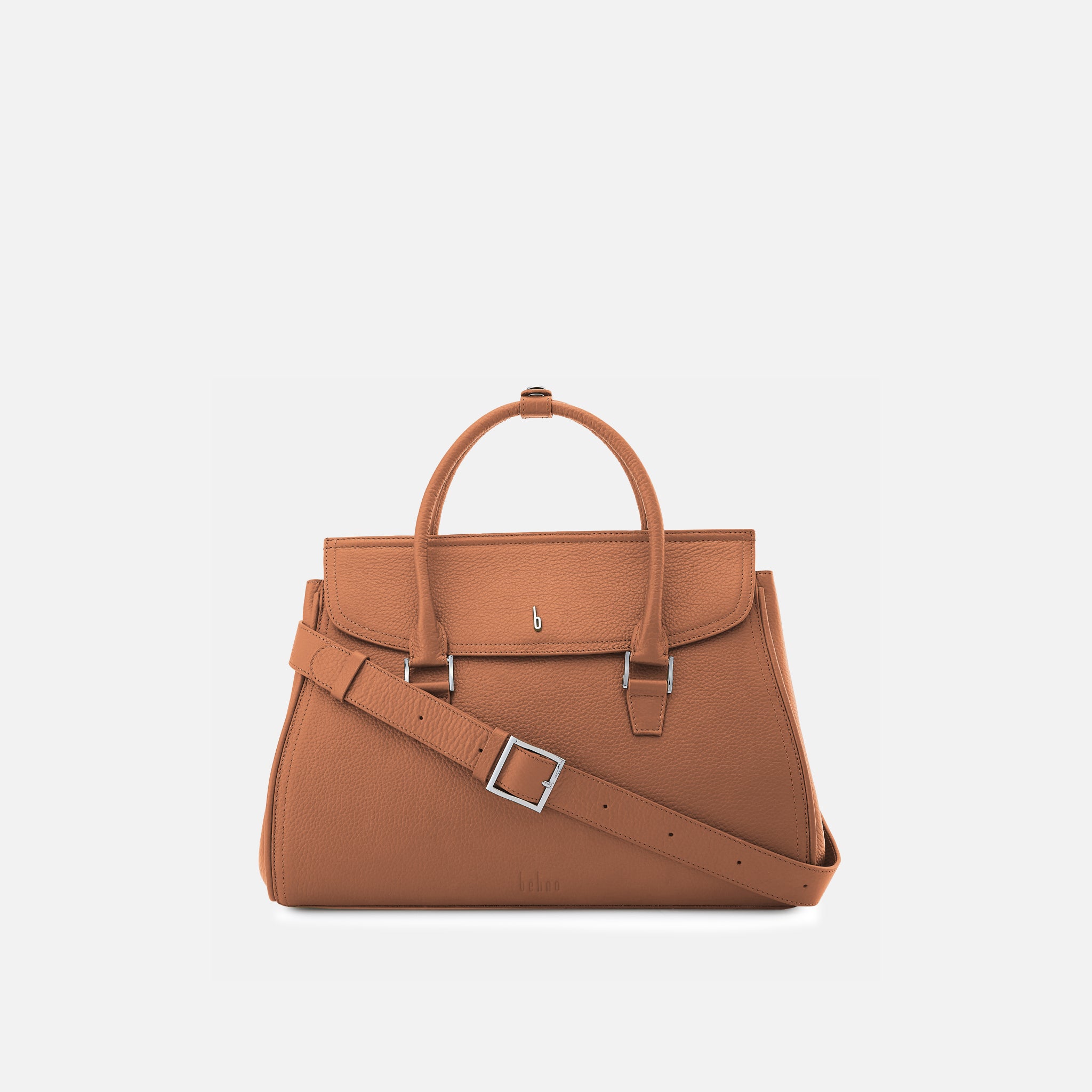 Behno COCO SATCHEL LARGE PEBBLE CLAY