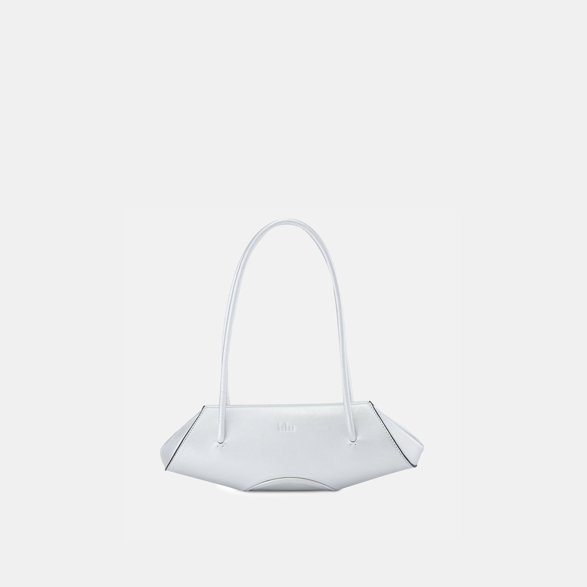 Behno ELIZABETH BAGUETTE MINI METALLIC SILVER