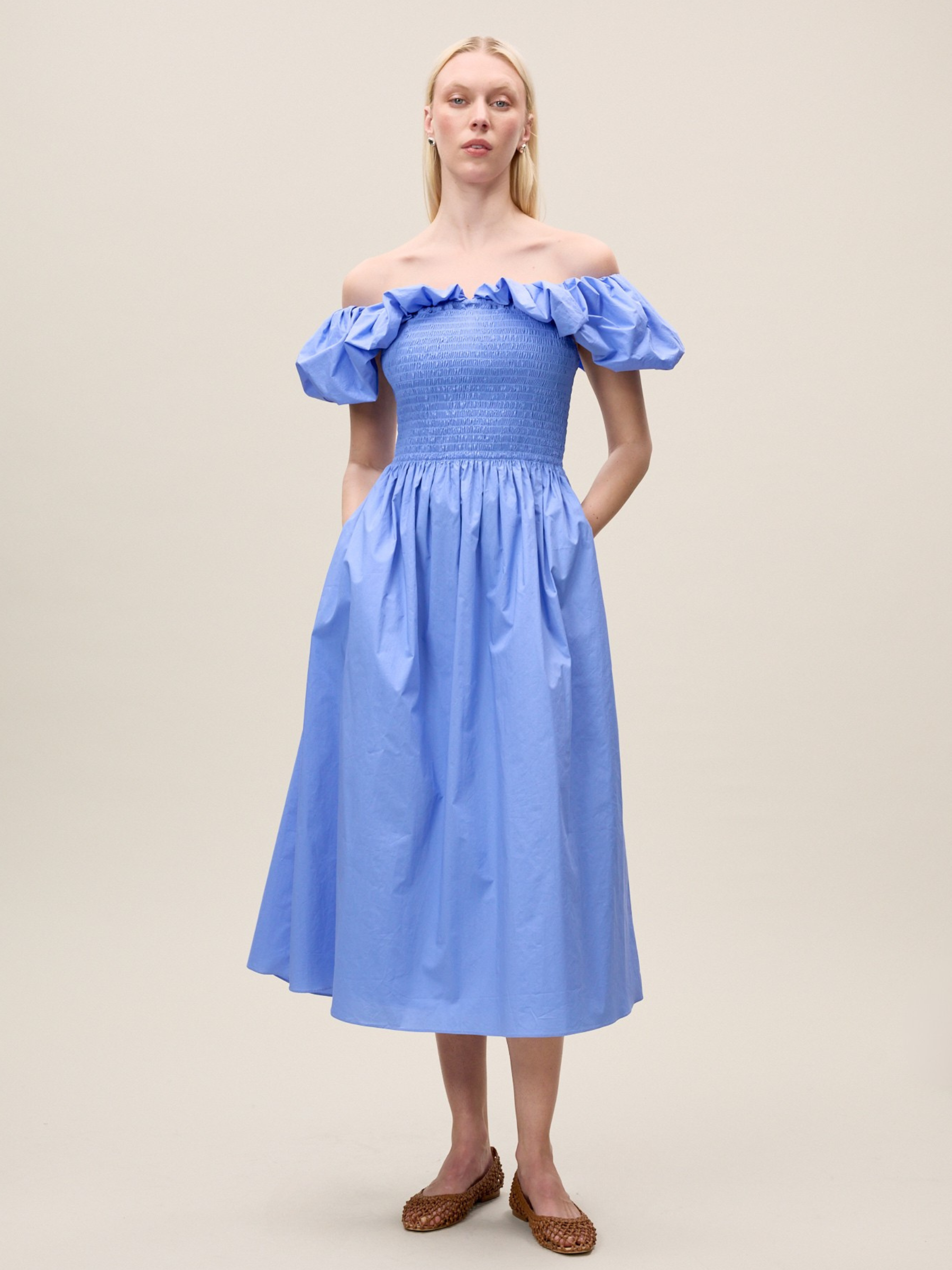 Rebecca Taylor Yara Poplin Midi Dress