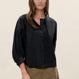 Rebecca Taylor Stretch Linen Top
