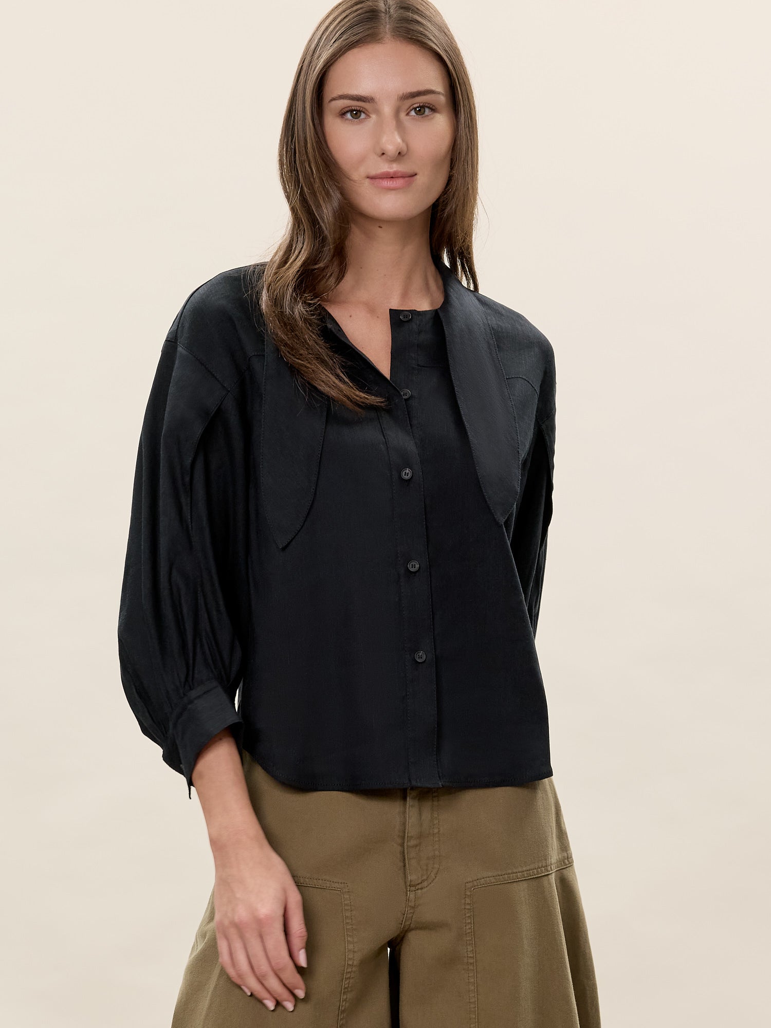 Rebecca Taylor Stretch Linen Top