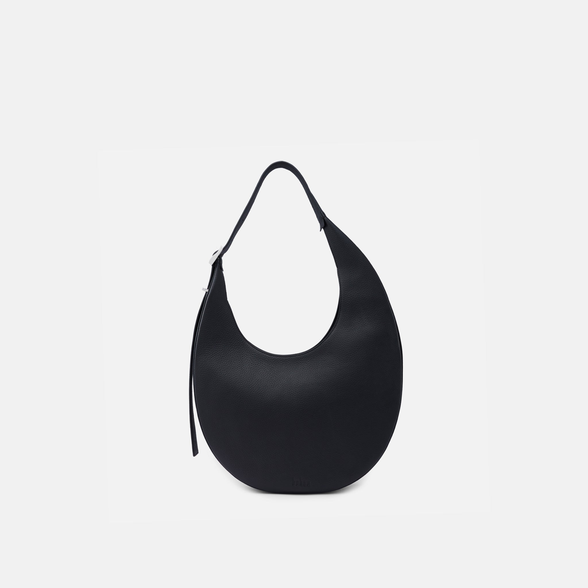 Behno INA CRESCENT BAG MEDIUM PEBBLE BLACK
