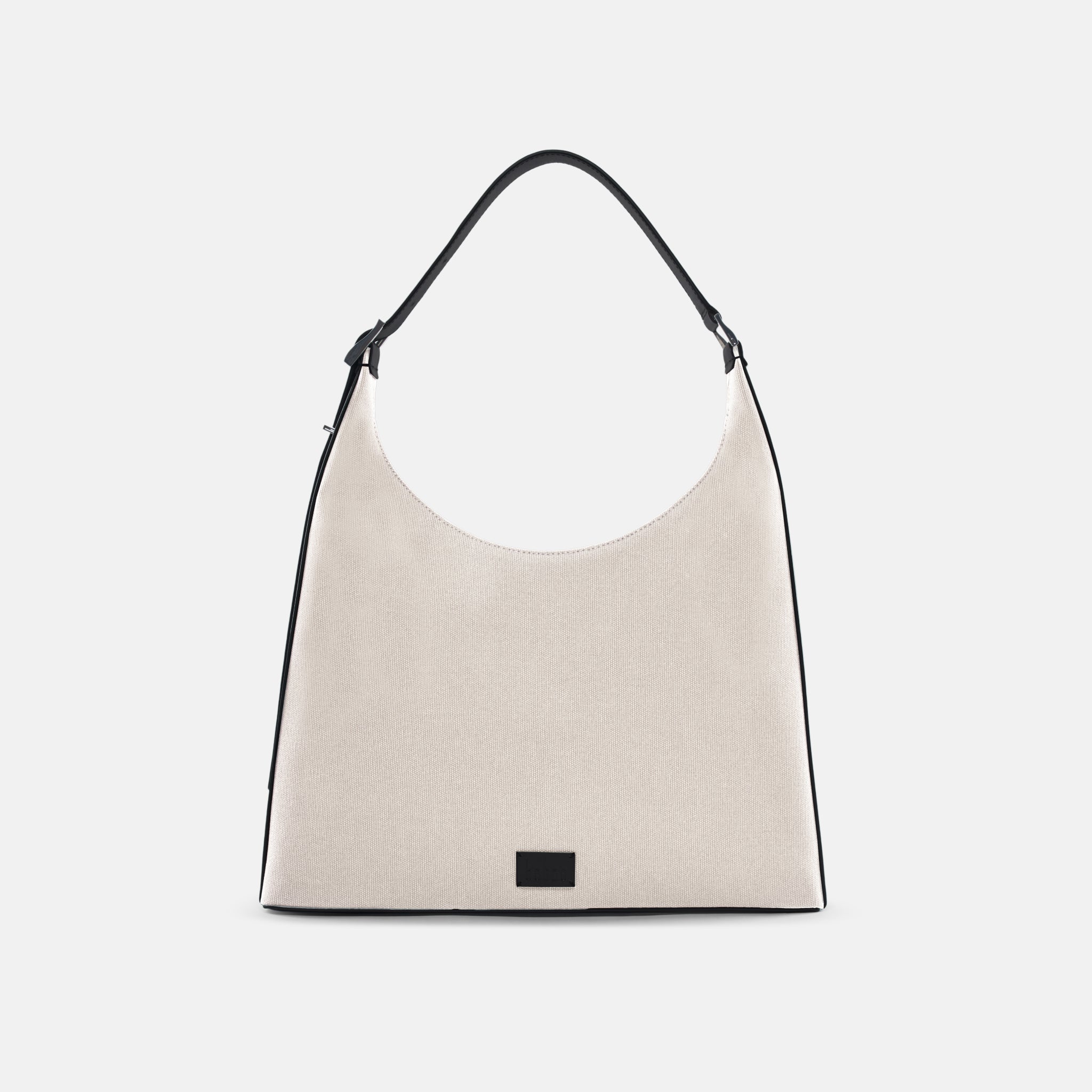 Behno DANNY FLATIRON BAG LARGE CANVAS SAND/BLACK