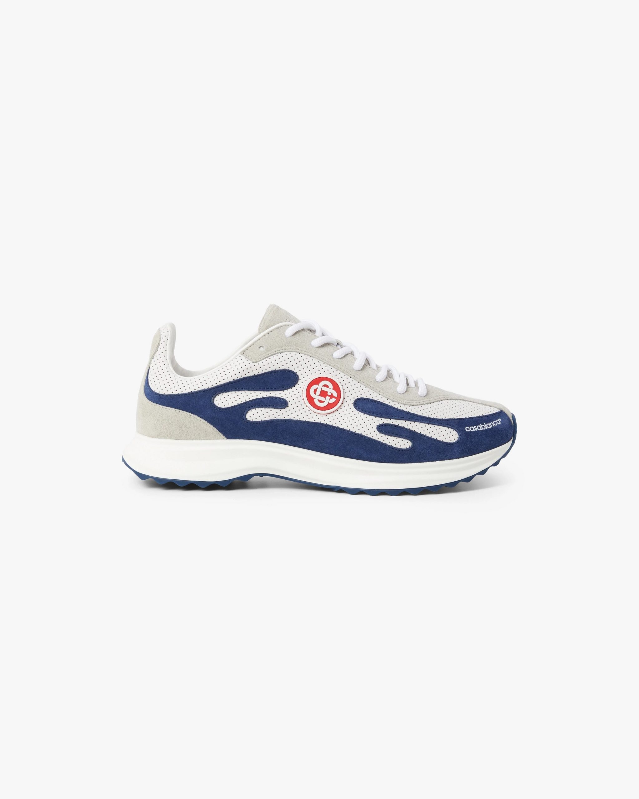 Casablanca Women's White & Navy Stade Sneaker