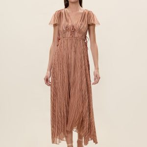 Rebecca Taylor Celeste Stripe Pleated Dress